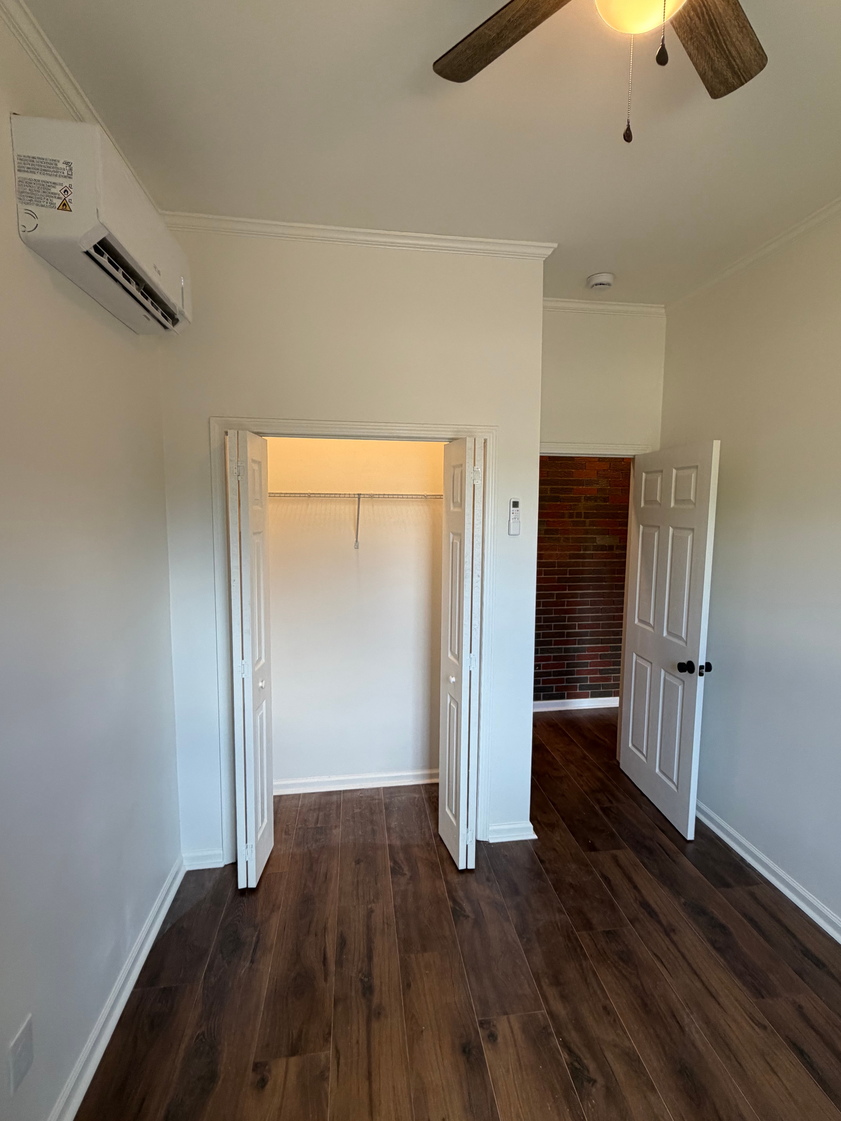 Finished interior with LVP flooring and mini-split HVAC